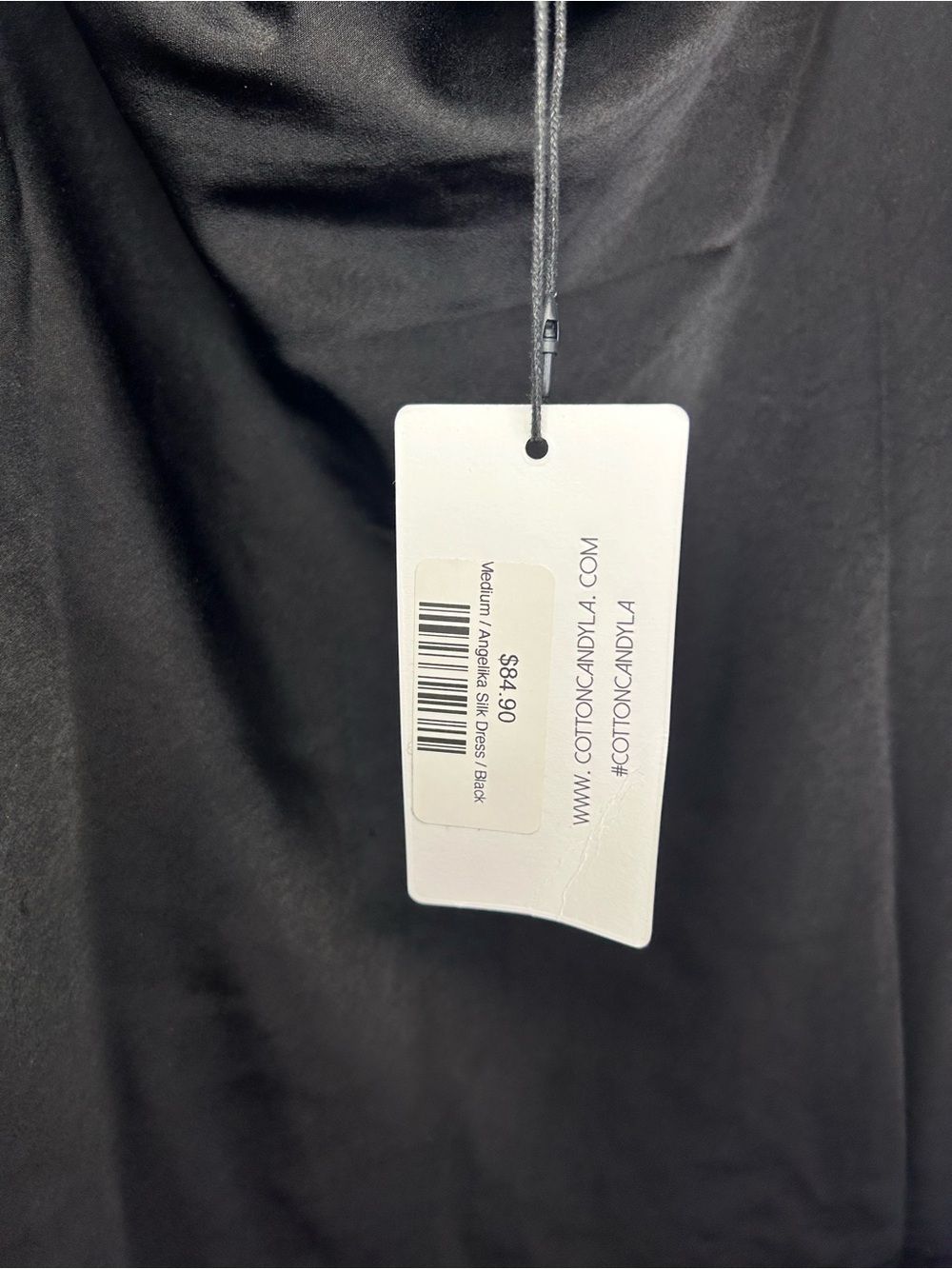 NWT Cotton Candy LA Angelika Silk Dress Black Size Medium Strapless Open Back - Picture 6 of 7